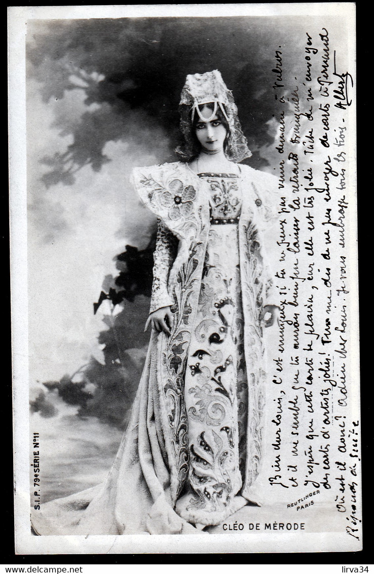 CPA PRECURSEUR- FRANCE- ARTISTE FEMME DE 1900- CLÉO DE MÉRODE- TRES GROS PLAN - Entertainers