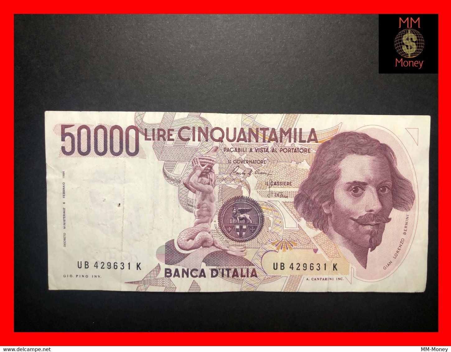 ITALY 50000  50.000 Lire  28.10.1985  P. 113  Serie B   VF   [MM-Money] - 50000 Liras