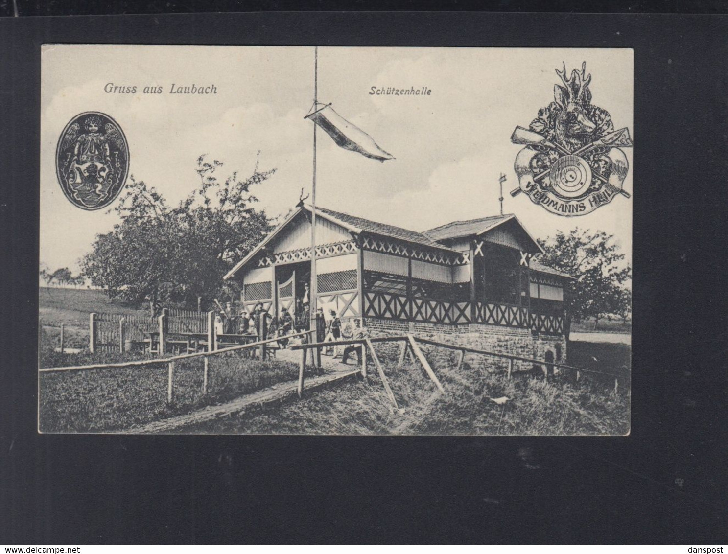 Dt. Reich AK Laubach Schützenhalle 1910 - Laubach