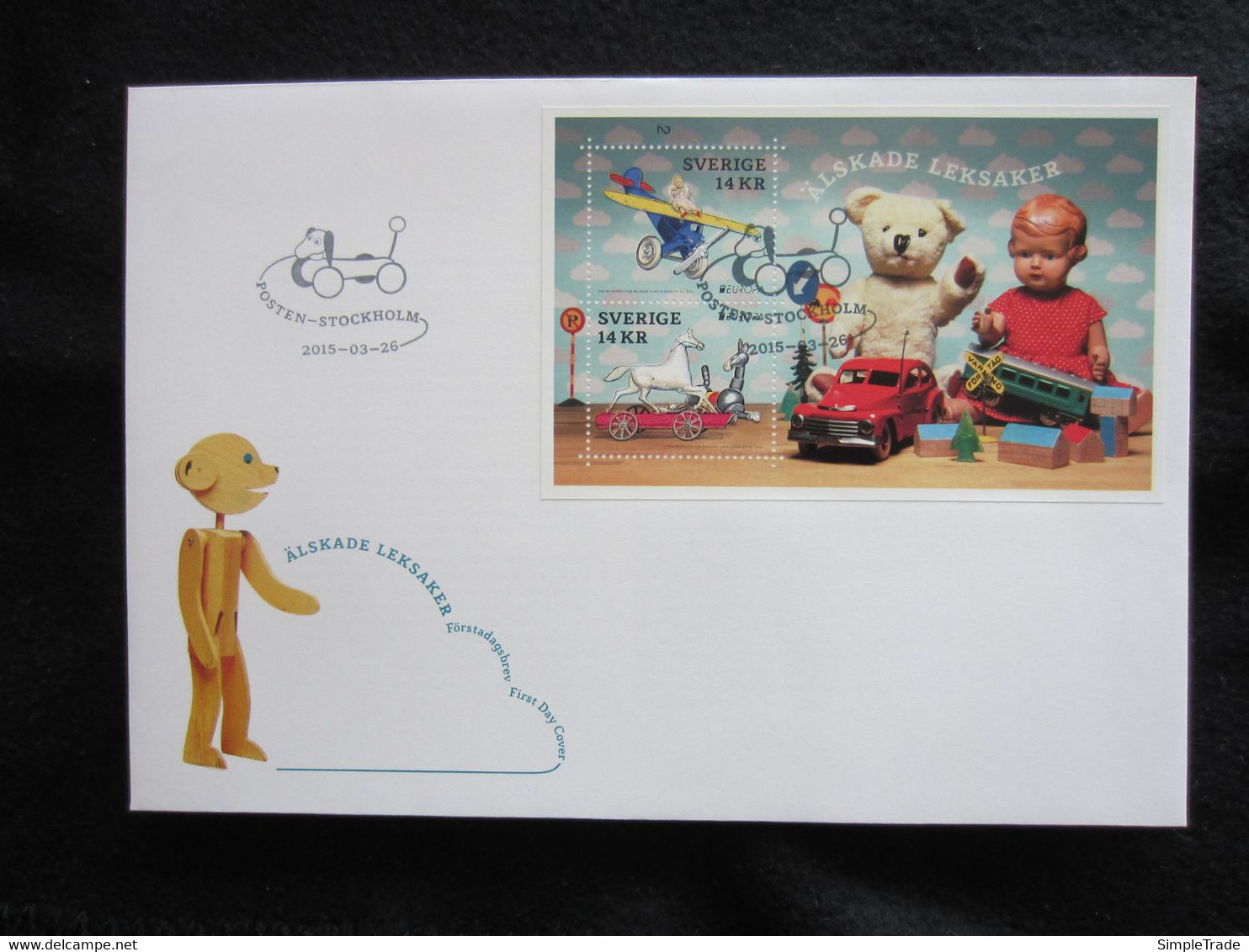 Sweden FDC 2015 Älskade Leksaker (FDC 7) - FDC