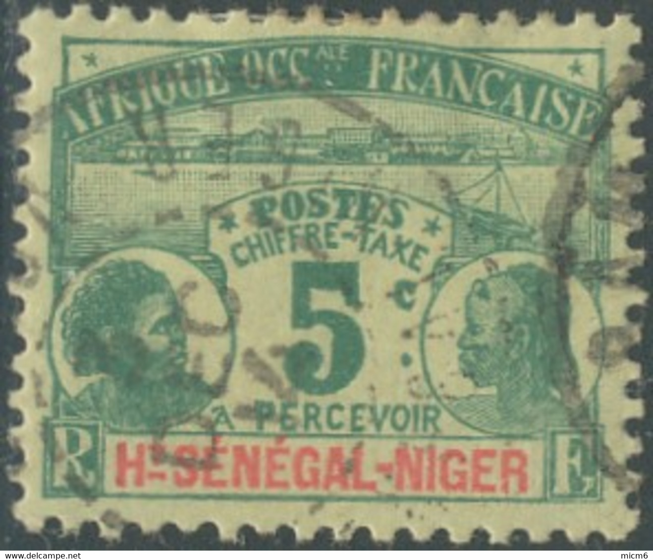 Haut-Sénégal Et Niger - Timbre-taxe N° 1 (YT) N° 1 (AM) Oblitéré. - Used Stamps