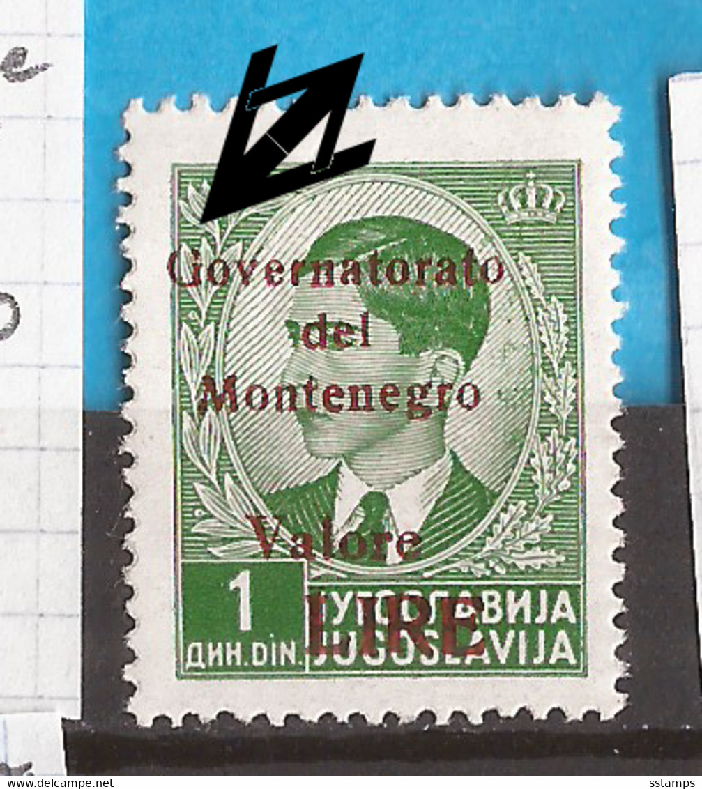 CG- MONT  2  1941 35 A--RRR-ERROR-  G  -  SELTEN SEHR !!!!!!   ITALIEN   OCCUPATION LUX   -MONTENEGRO CRNA GORA  HINGED - Montenegro