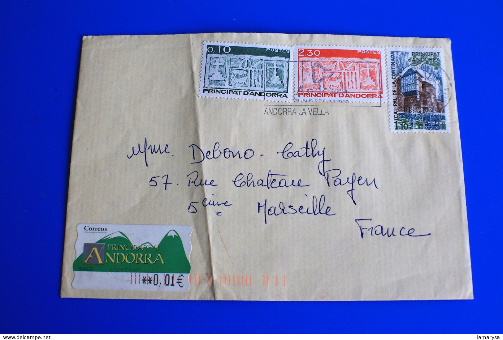 Andorre Français1940-1959 Lettre Document-☛Timbres Europe-Marcophilie - Storia Postale