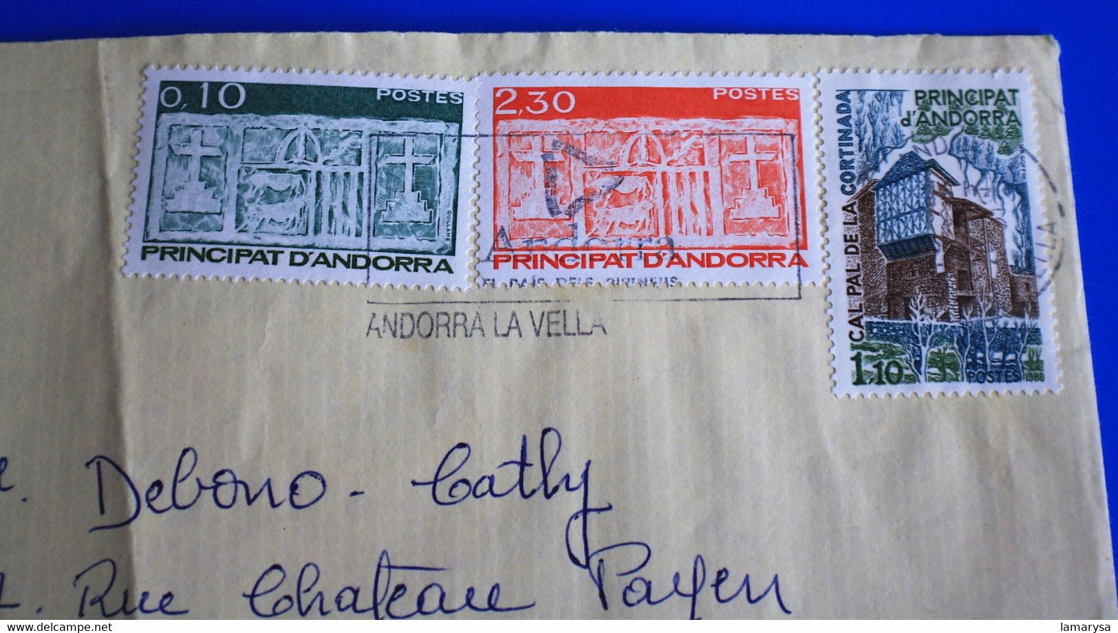 Andorre Français1940-1959 Lettre Document-☛Timbres Europe-Marcophilie - Cartas & Documentos