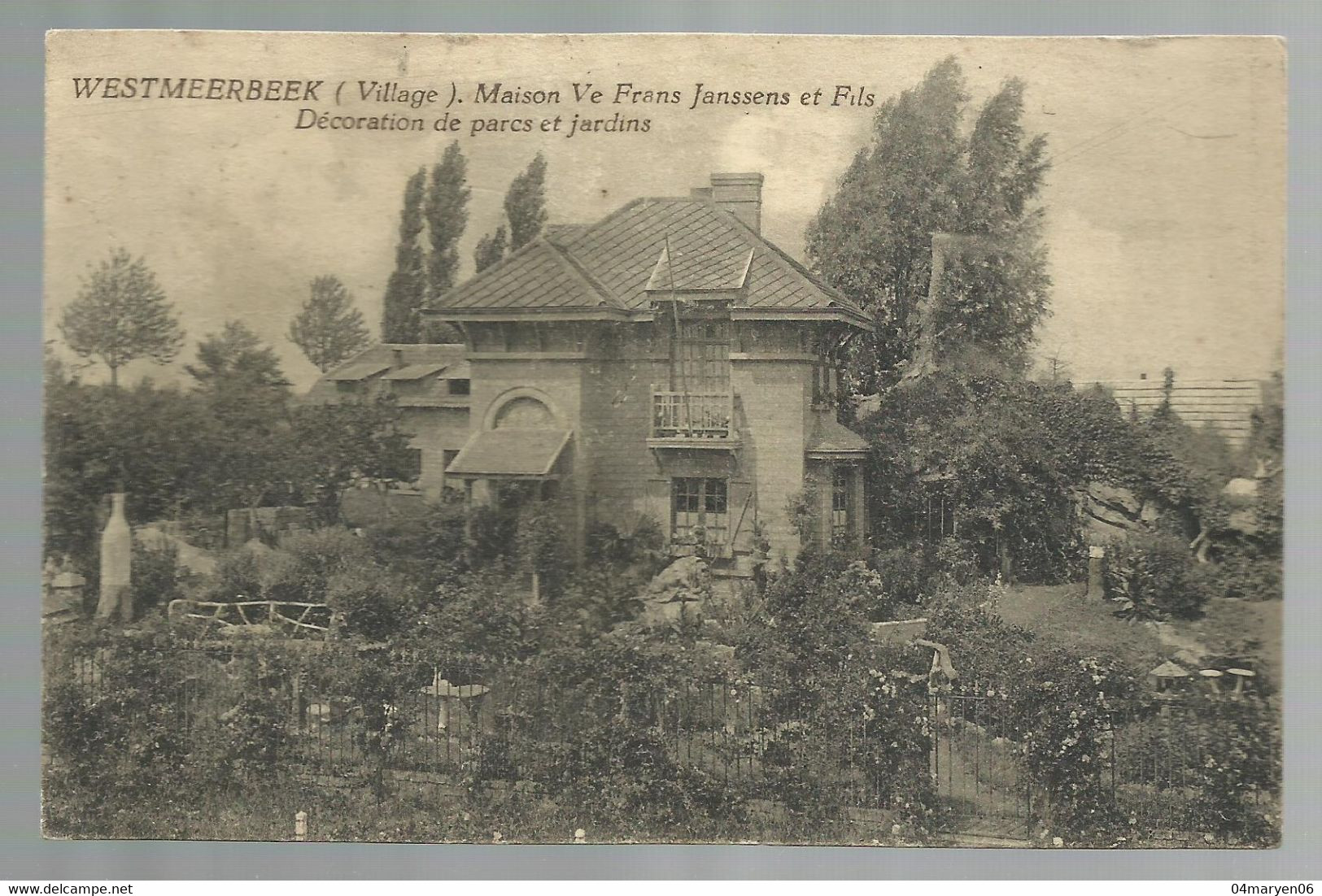 *** WESTMEERBEEK ***  --  (Village) . Maison Ve Frans Janssens Et Fils / Décoration De Parcs Et Jardins - Hulshout