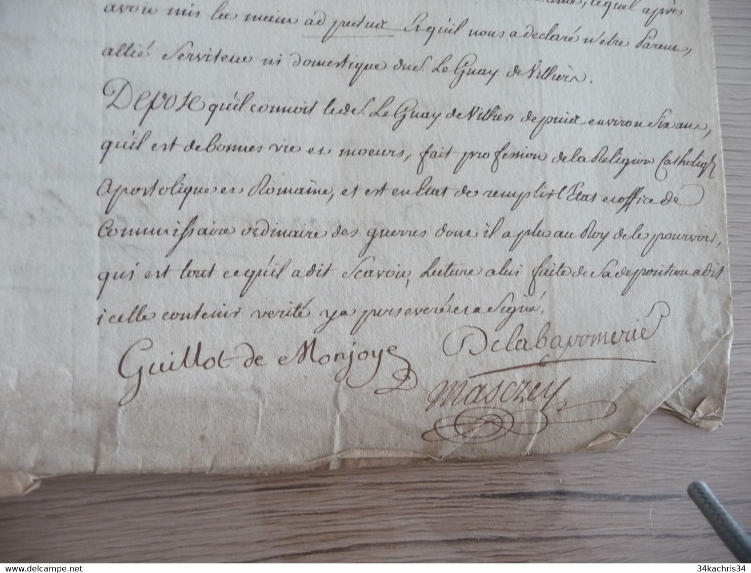 Information Par M.Grommaire  Sur Mr Legay Dispositions Favorables De MM Guillot De Montoye Et Des Monnaies 1756 - Manuskripte