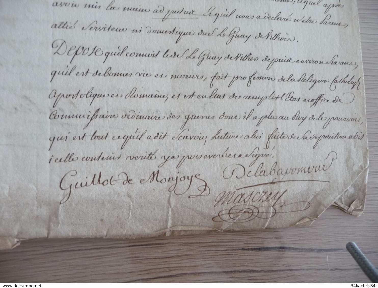 Information Par M.Grommaire  Sur Mr Legay Dispositions Favorables De MM Guillot De Montoye Et Des Monnaies 1756 - Manuscrits