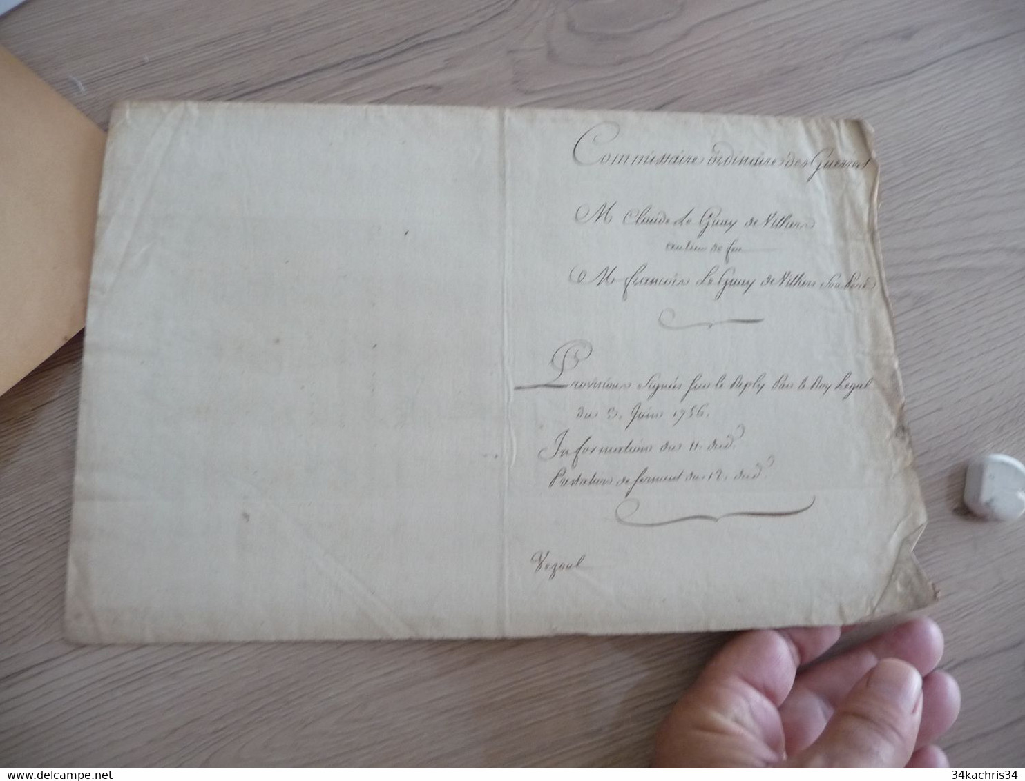 Information Par M.Grommaire  Sur Mr Legay Dispositions Favorables De MM Guillot De Montoye Et Des Monnaies 1756 - Manuscripten