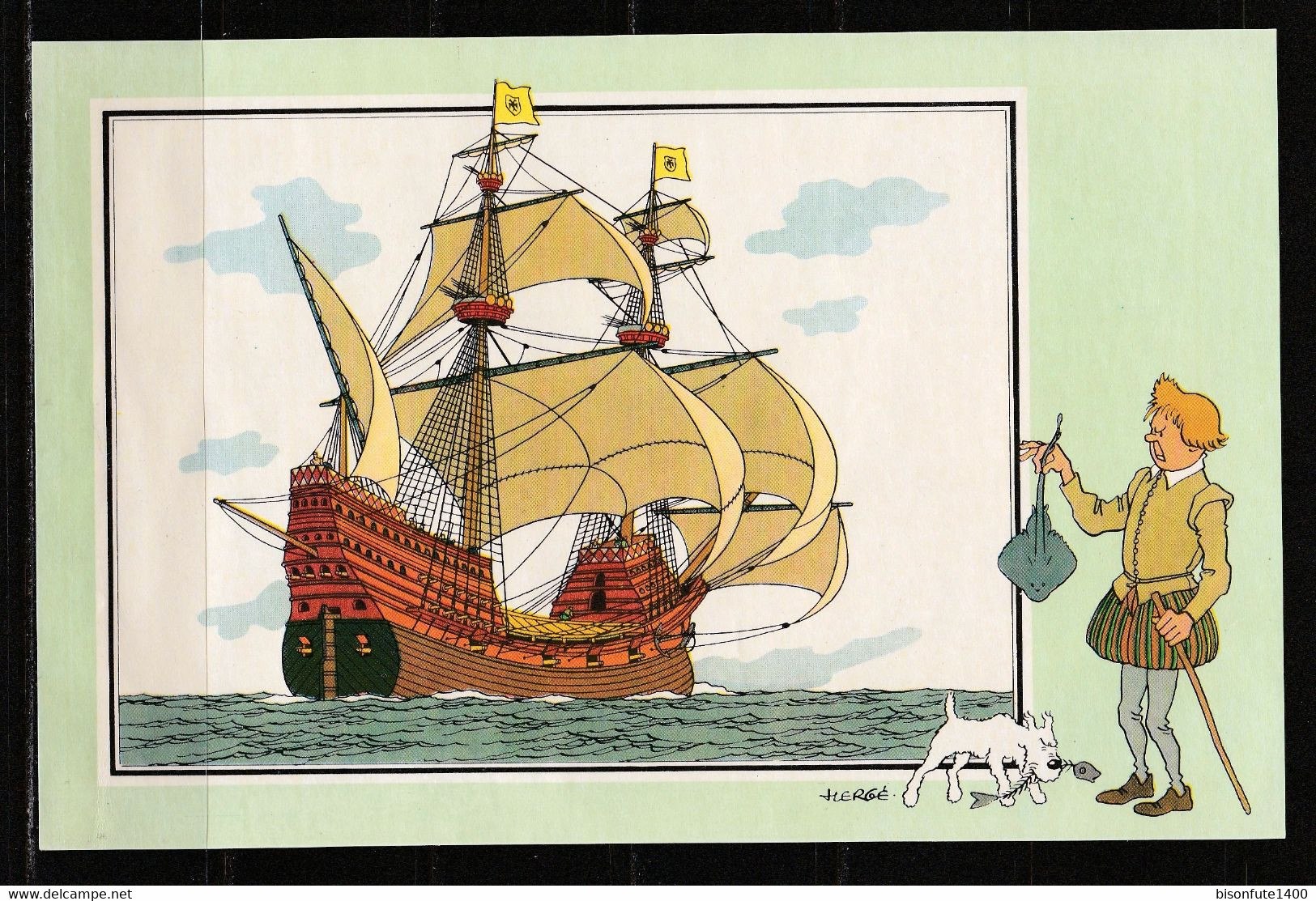 Tintin : Chromo " Voir Et Savoir " Par Hergé : Marine Des Origines à 1700 : N° 31 Editions Du LOMBARD. - Sonstige & Ohne Zuordnung