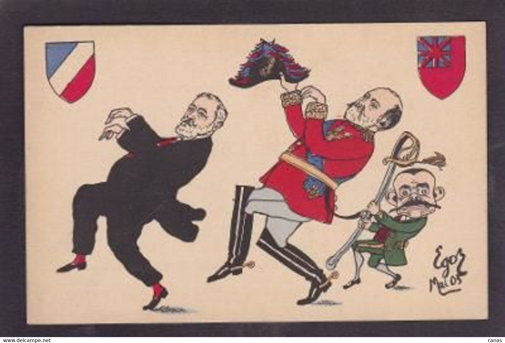 CPA Angleterre Royaume Uni Satirique Caricature Edward VII Edouard Non Circulé Loubet Delcassé - Sonstige & Ohne Zuordnung