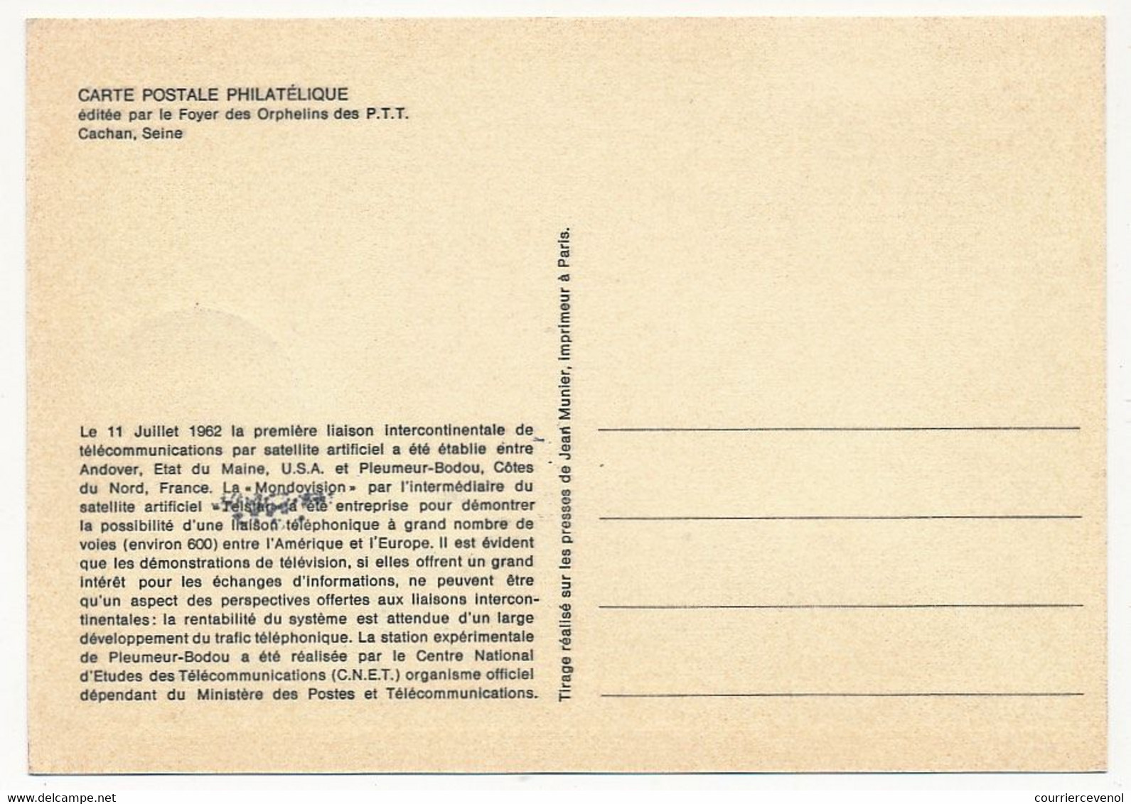 FRANCE - 2 Cartes Maximum - 0,25F Pleumeur Bodou / 0,50F Télévision Par Satellite - Pleumeur Bodou 29 Sept 1962 - 1960-1969