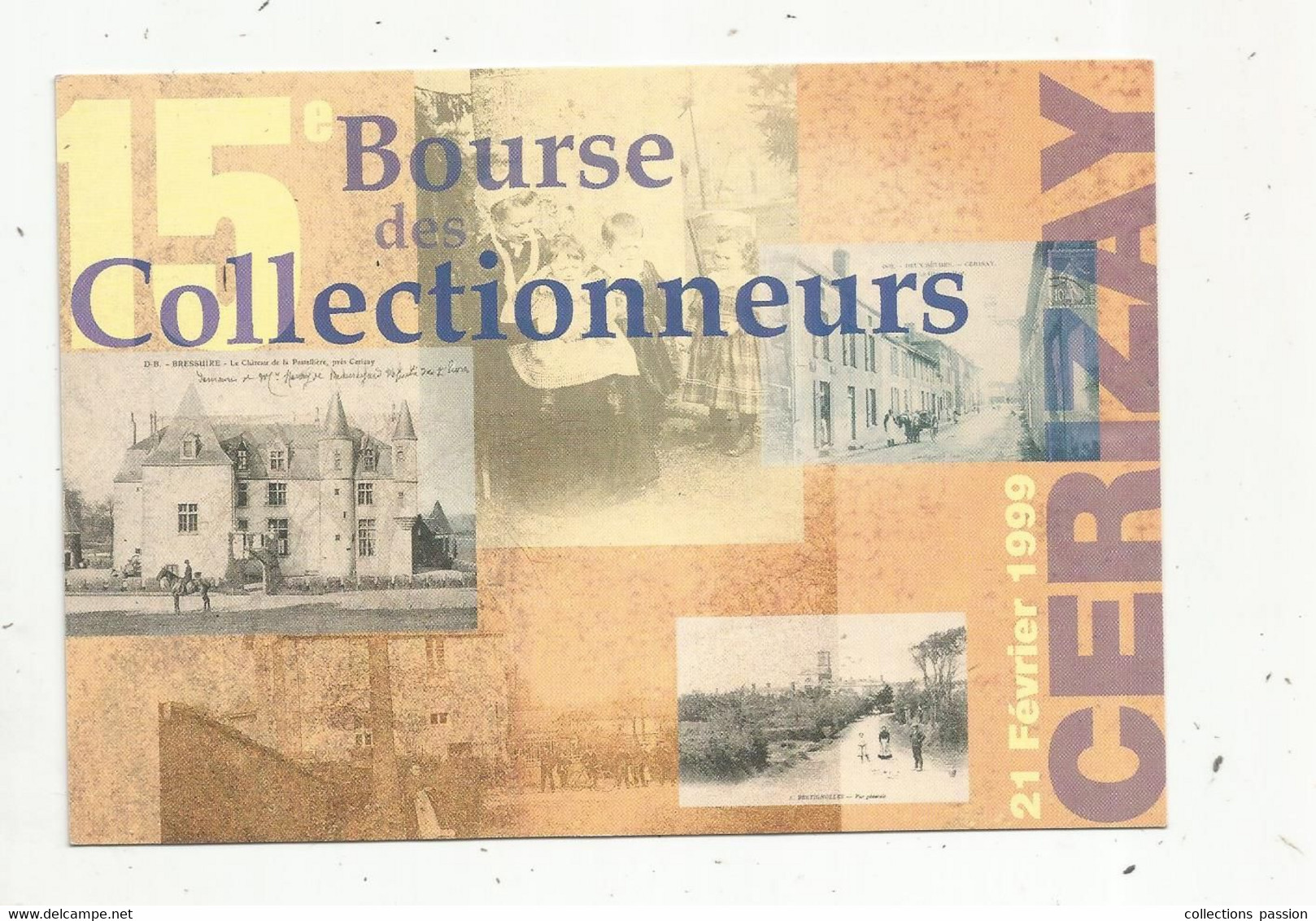 Cp, Bourses & Salons De Collections, CERIZAY , Deux Sèvres , 15 E Bourse Des Collectionneurs ,1999 ,n° 268/550 EX. - Sammlerbörsen & Sammlerausstellungen