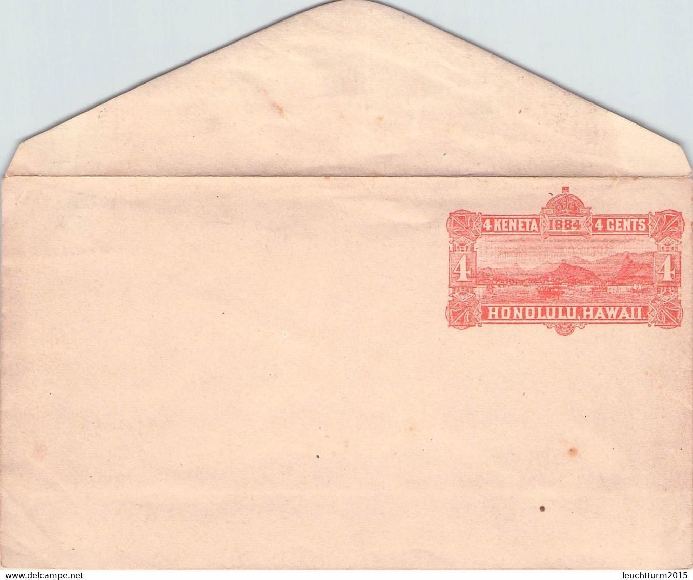 HAWAII - STATIONARY ENVELOPE 4 CENTS 1884  /AA14* - Hawaii