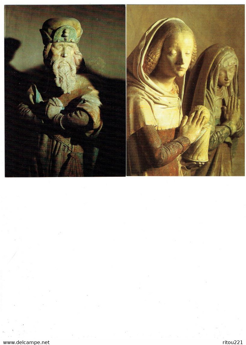GRANDE CPM - Lot 5 -Monesties - Statues VIERGE SOUTENUE MARIE DE CLEOPHAS MARIE MADELEINE Joseph D'Arimathie - Monesties