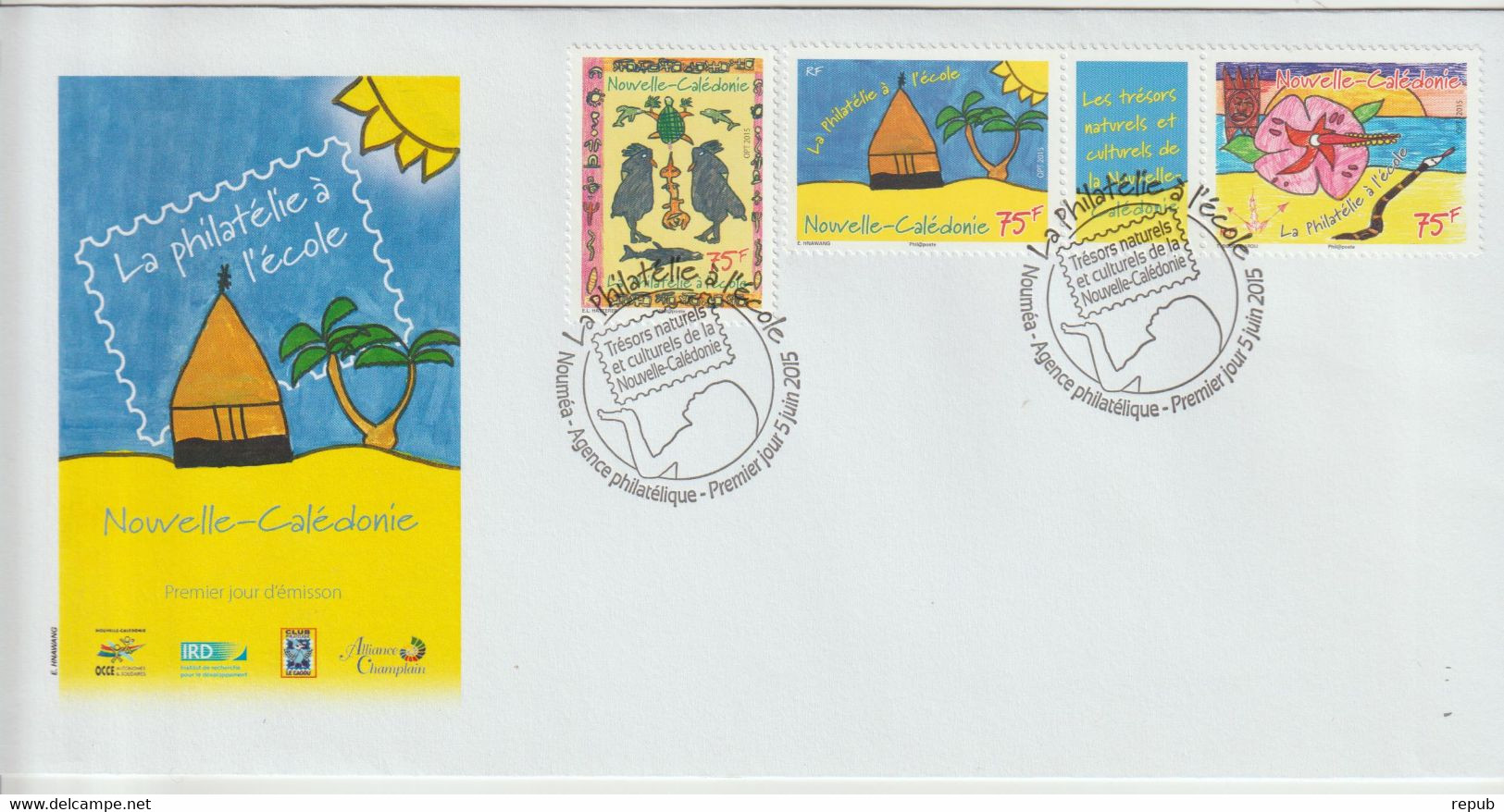 FDC 2015 Philatélie à L'école 1238-39 Et 1240 - FDC