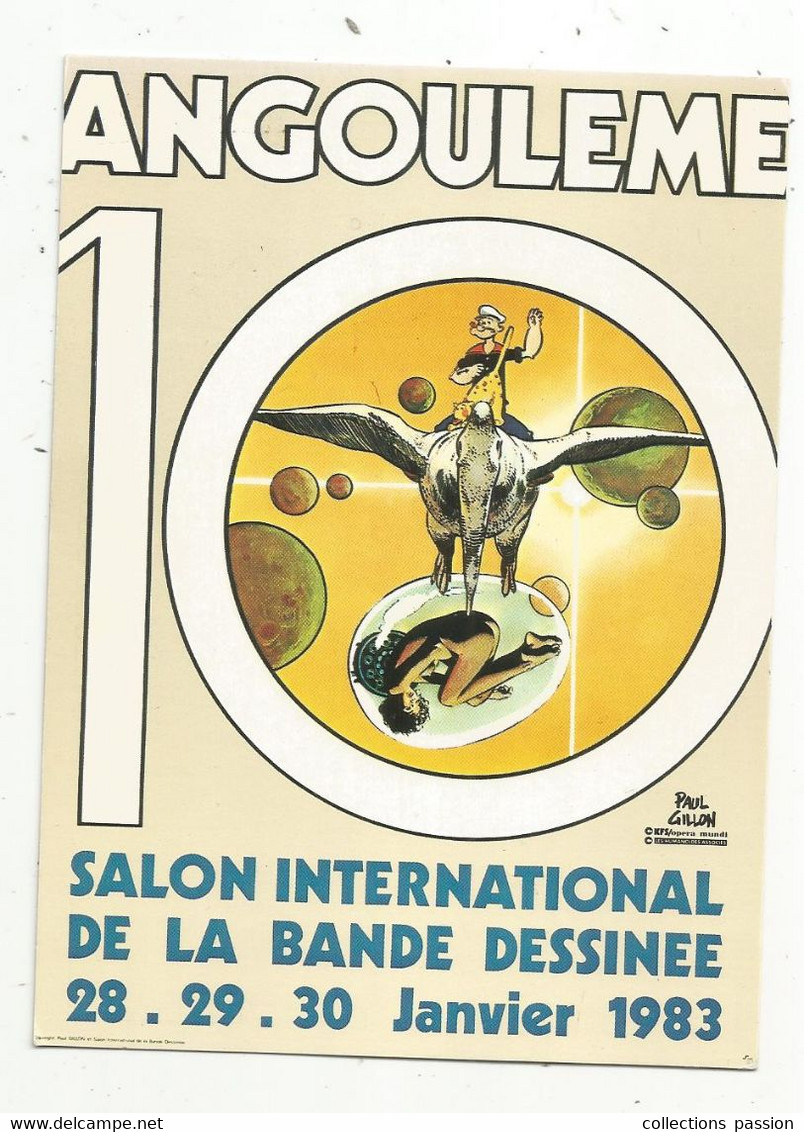 Cp, Bourses & Salons De Collections, 10 E Salon Internationale De La Bande Déssinée , 1983 , Illustrateur P. Gillon - Bourses & Salons De Collections