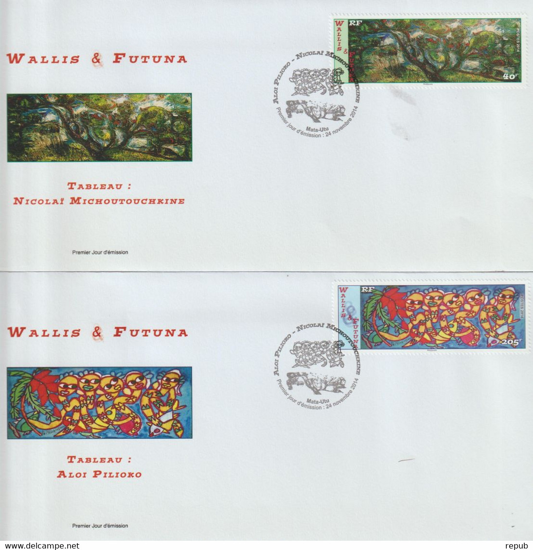 FDC 2014 Peintures 826-7 - FDC