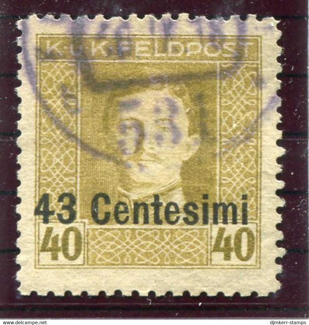 AUSTRIAN MILITARY POST In ITALY 1918  43 C. On Karl I 40 H. Perforated 11½  Used.  Michel 12B - Usati