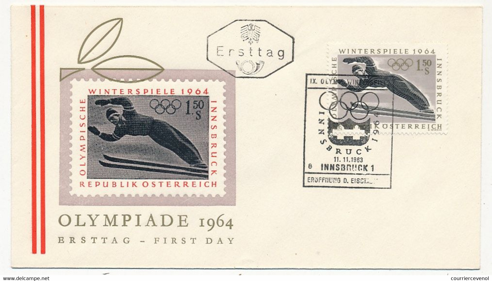 AUTRICHE - 7 Env. FDC - OLYMPIADE 1964 - Innsbrück - 11/11/1963 - FDC