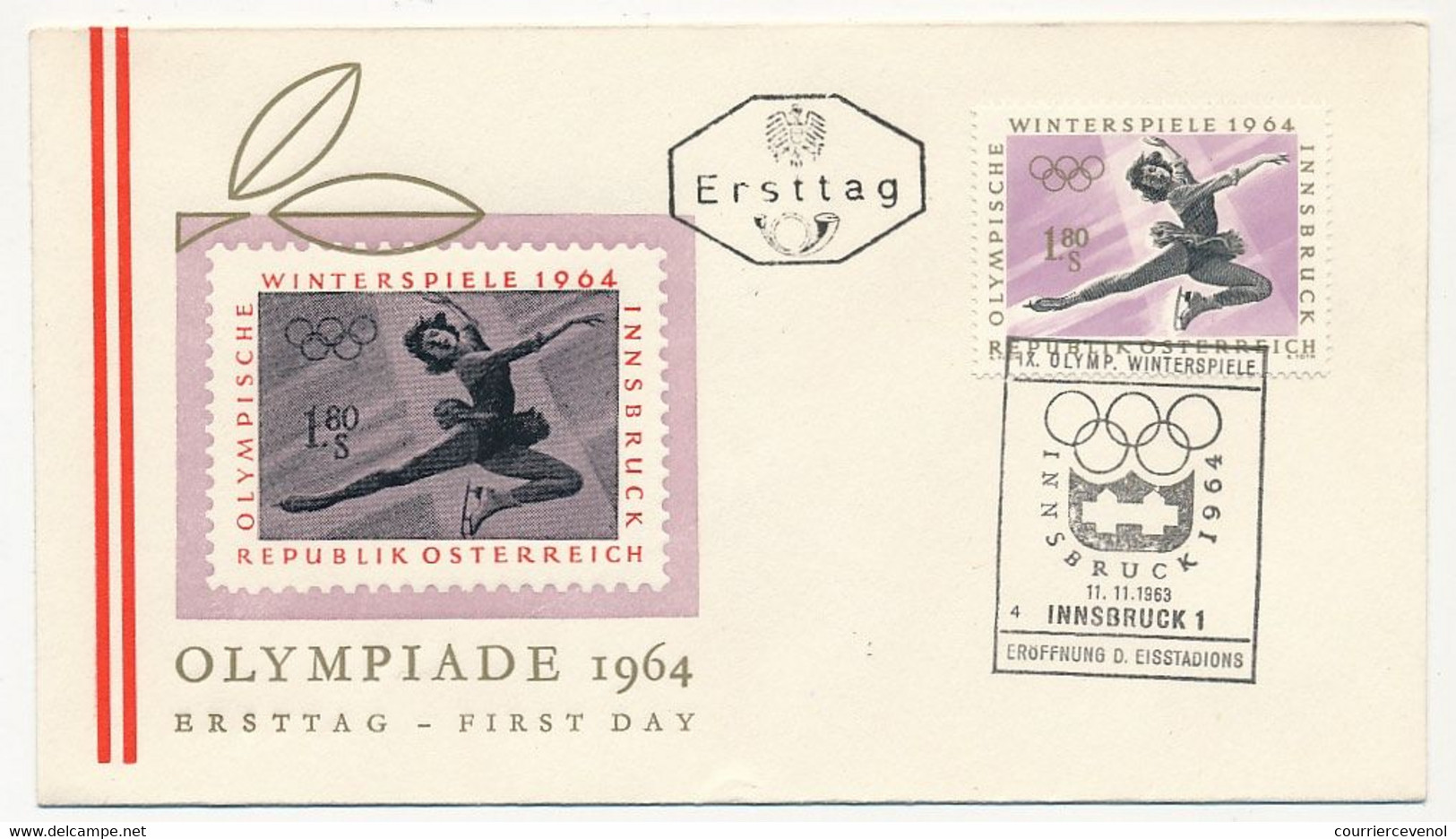 AUTRICHE - 7 Env. FDC - OLYMPIADE 1964 - Innsbrück - 11/11/1963 - FDC