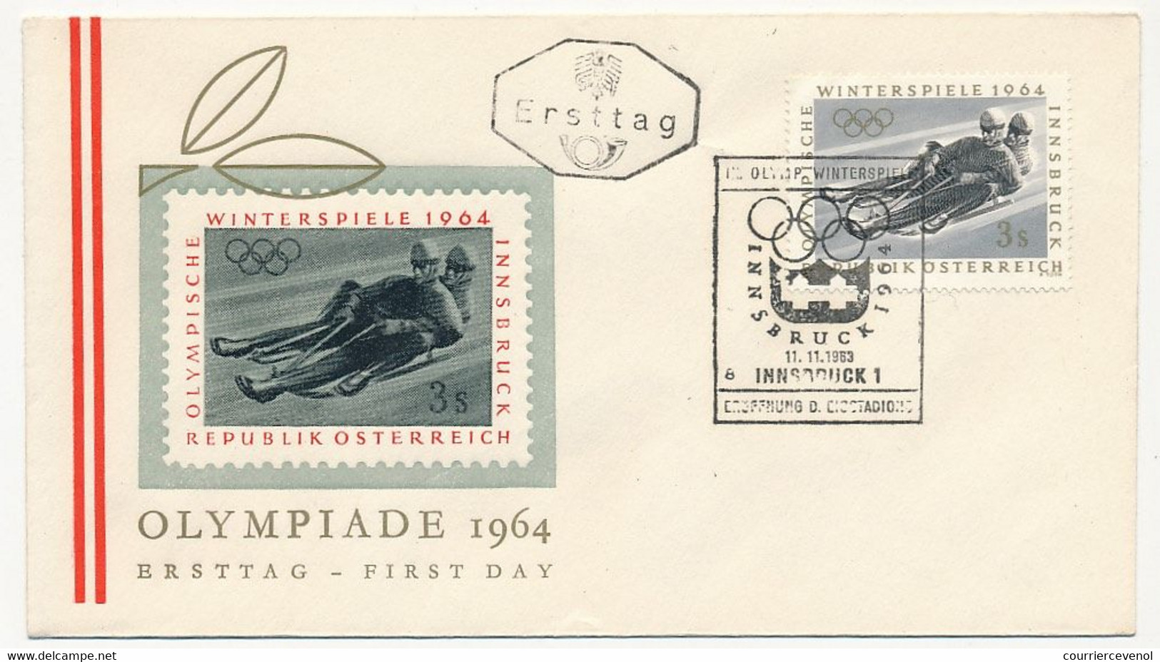 AUTRICHE - 7 Env. FDC - OLYMPIADE 1964 - Innsbrück - 11/11/1963 - FDC