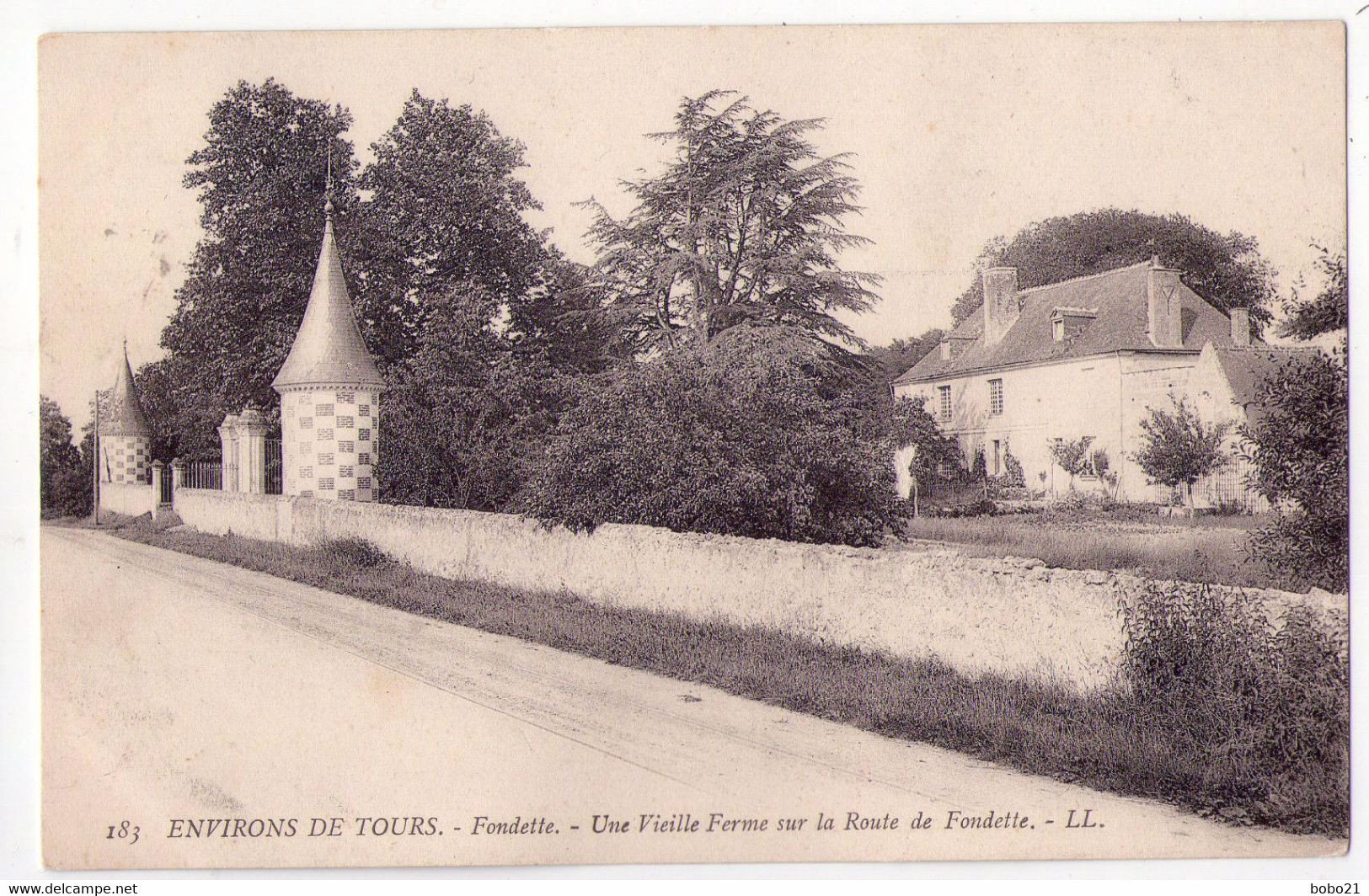 7870 - Fondettes ( 37 ) Environs De Tours - Une Vieille Ferme Sur La Route De Fondettes - L.L. N°183 - - Fondettes