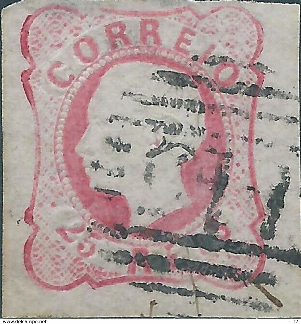 PORTOGALLO -PORTUGAL -1862 King Luis I - 25R Pink Used - Used Stamps