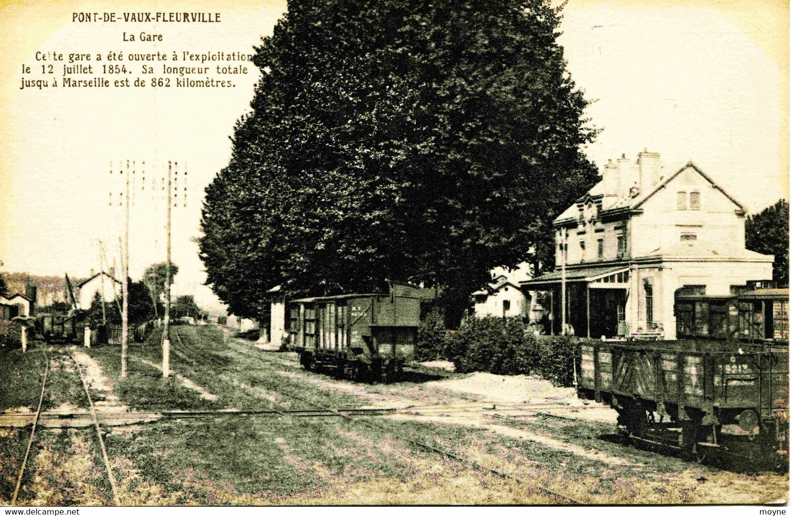 13941 - Saone Et Loire : PONT DE VAUX - FLEURVILLE - LA GARE -- Circulée En 1912 Sous Enveloppe - Other & Unclassified