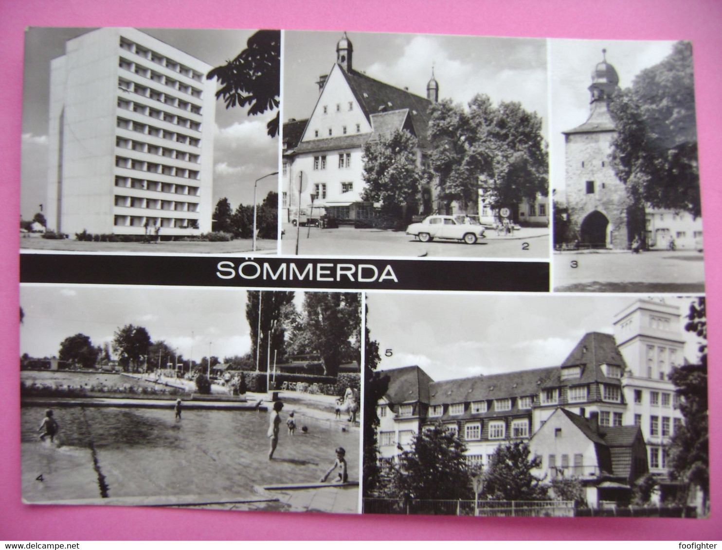 Sömmerda - Hochhaus Des VEB Büromaschinenwerk Soemtron, Rathaus, Erfurter Tor, Volksbad, Kulturhaus "1. Mai" - 1974 Used - Sömmerda