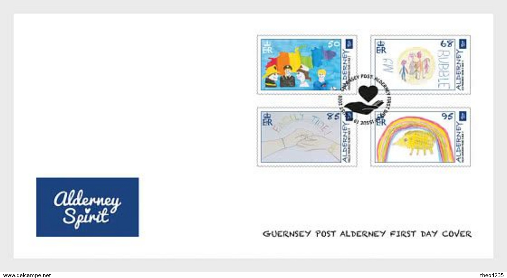 ALDERNEY FDC 2020/FAMILY SPIRIT-CAMPAIGN FOR COVID-COMPLETE SET - Alderney