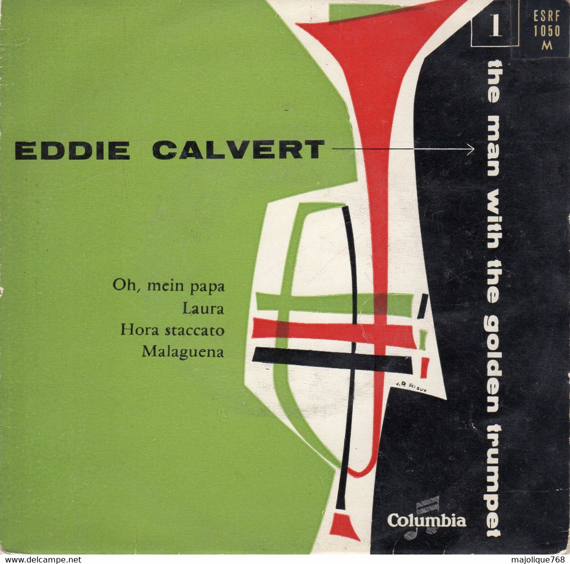 Disque - Eddie Calvert - Ho, Mein Papa - Columbia ESRF 1050 - France 1953 - Jazz