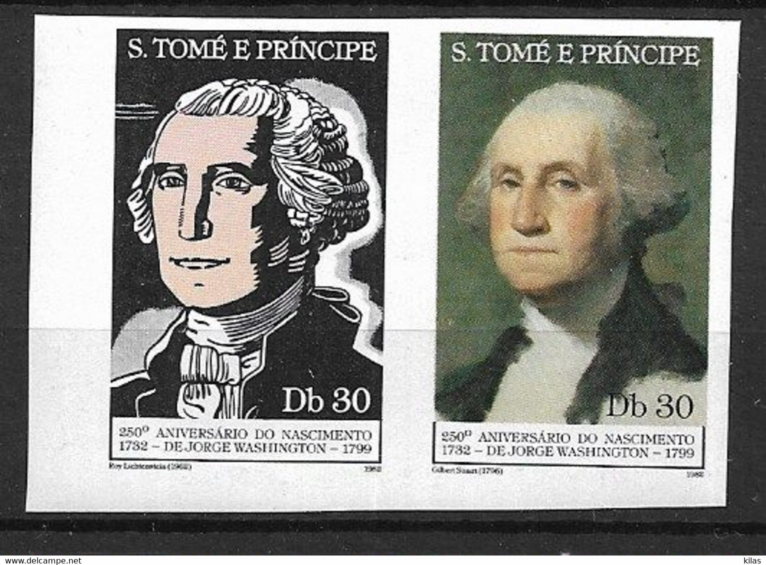SAO TOME AND PRINCIPE 1982   George Washington Imperforated MNH - George Washington