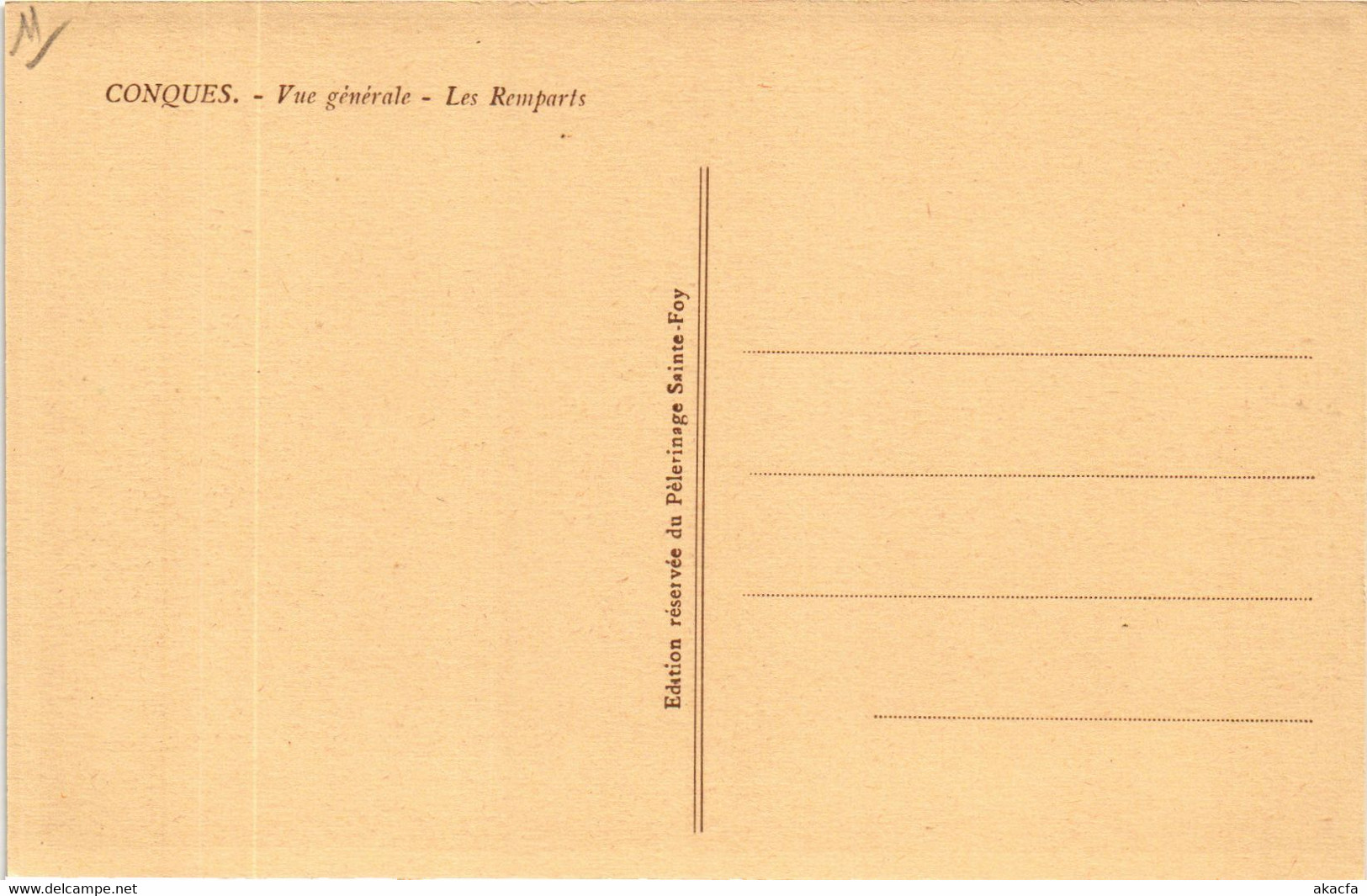 CPA Conques Vue Generale. Les Remparts FRANCE (1013164) - Conques Sur Orbiel