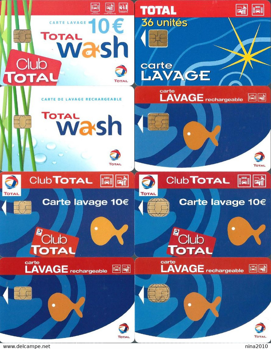 Carte à Puce De Lavage -  * 8 - TOTAL - Car-wash