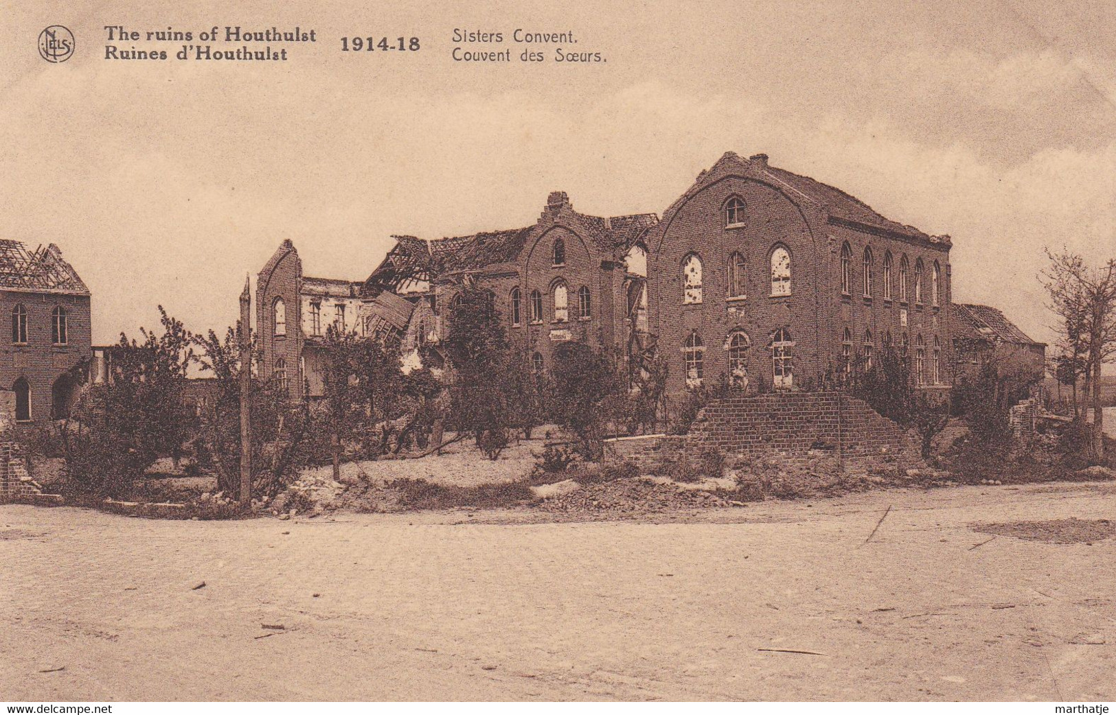 The Ruins Of Houthulst - 1914-18 - Sisters Convent - Ruines D'Houthulst - Couvent Des Soeurs - Houthulst