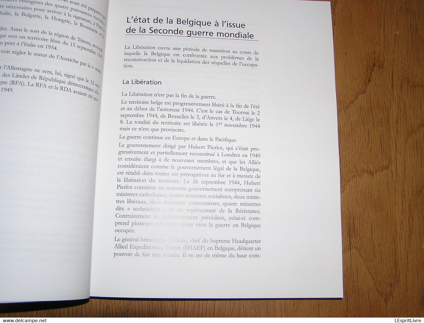 LA BELGIQUE DEPUIS LA SECONDE GUERRE MONDIALE Régionalisme Histoire Louvain Résistance Louvain Politique Congo Corée