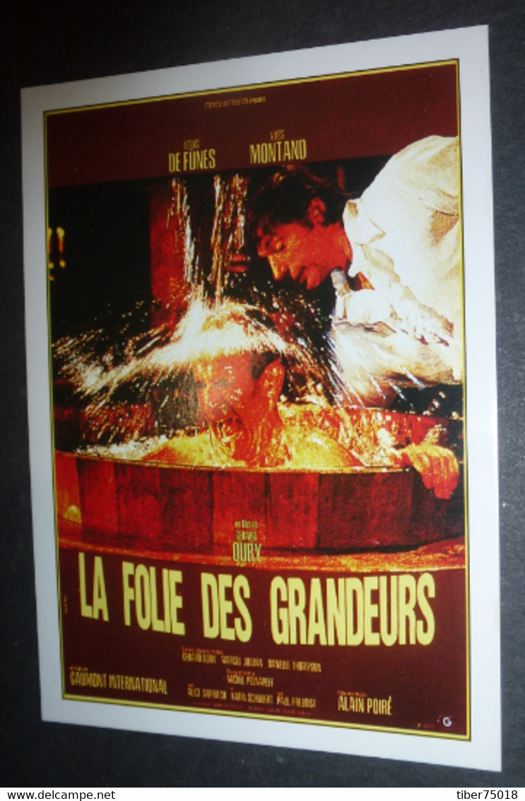 Carte Postale : Louis De Funes - La Folie Des Grandeurs (Yves Montand) (affiche Film Cinéma) Illustration : Charles Rau - Posters On Cards