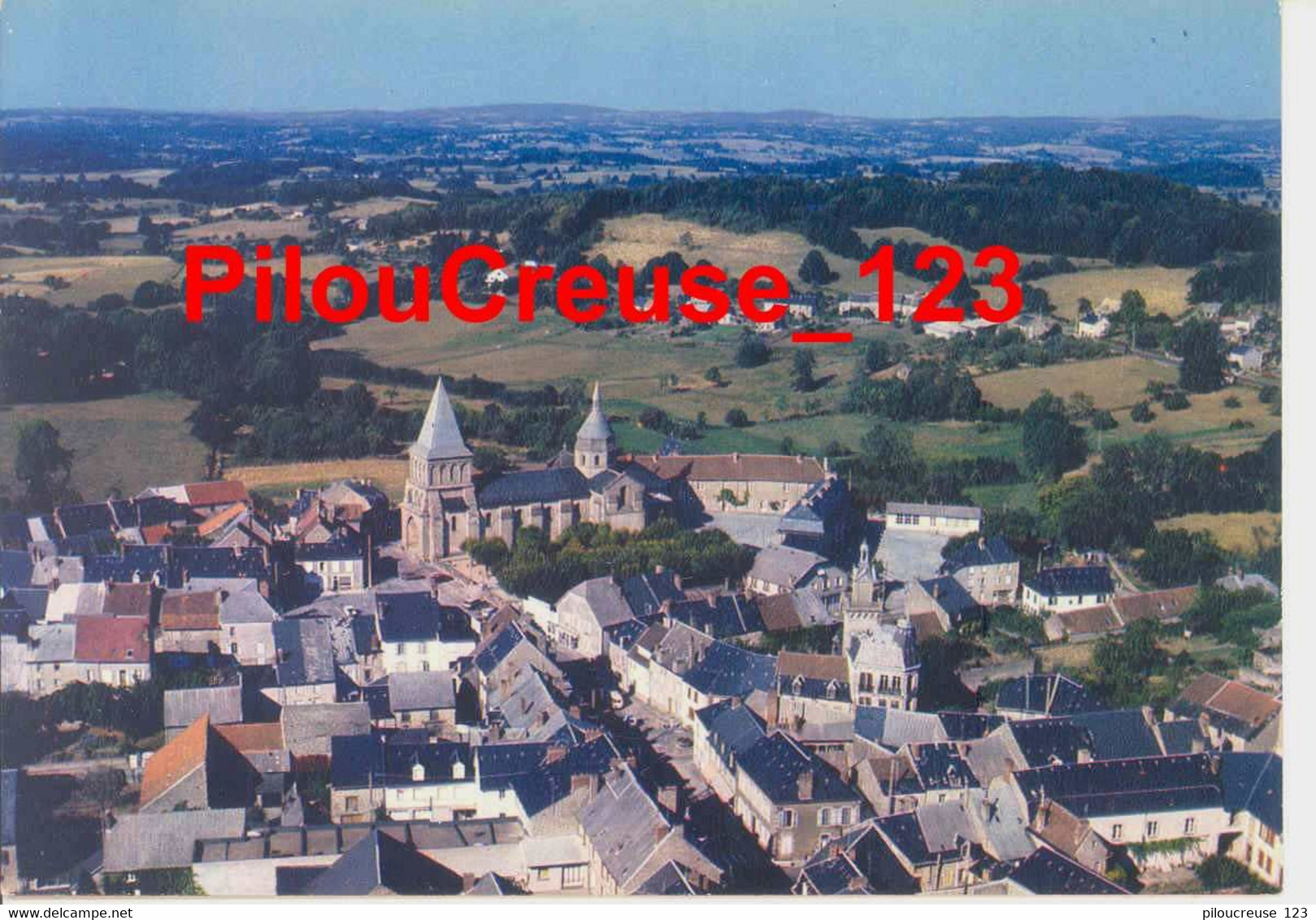 23 Creuse - BENEVENT L'ABBAYE - " Vue Générale - Les Monts De St Vaury " - RARE - Benevent L'Abbaye