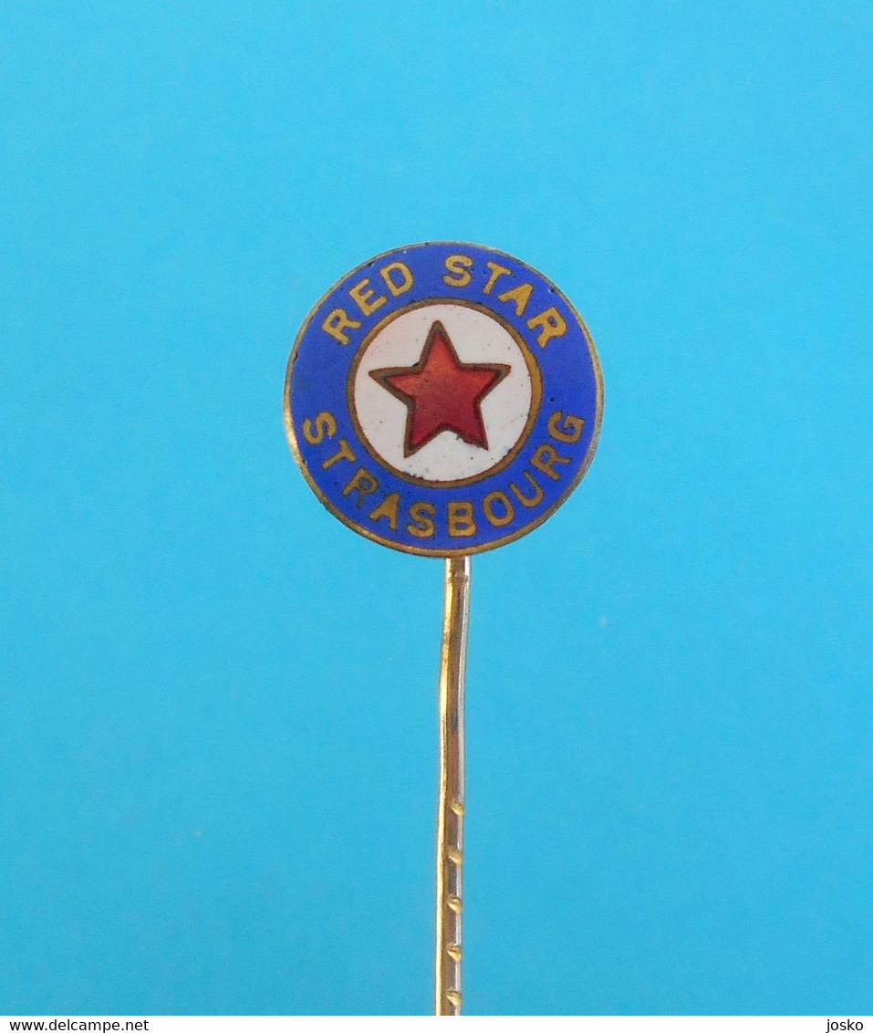 SPORTING CLUB RED STAR STRASBOURG (SC) - France Football Club Old Rare Enamel Pin Badge * Soccer Fussball Calcio Foot - Calcio