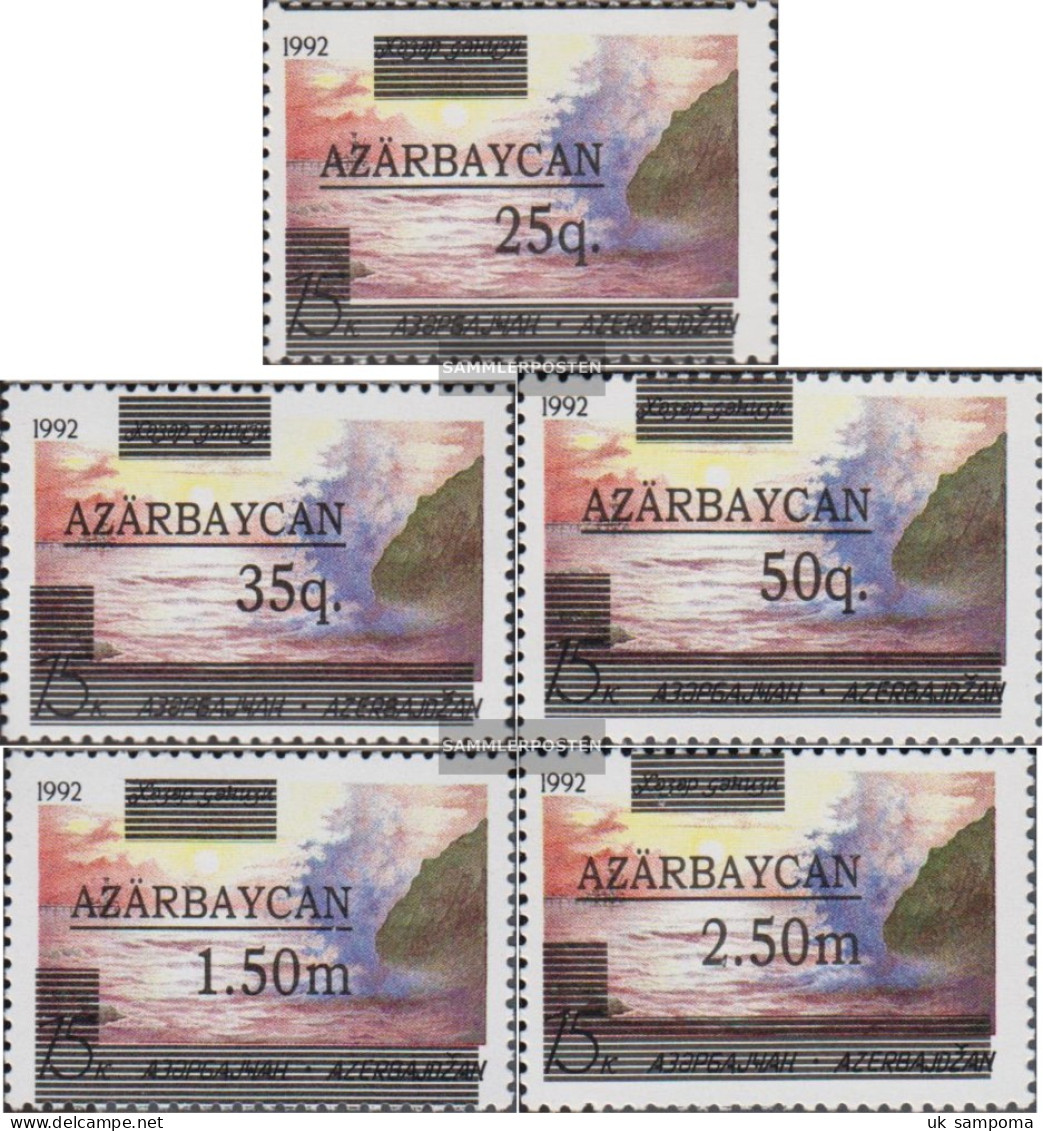 Aserbaidschan 70II-74II (complete Issue) Unmounted Mint / Never Hinged 1992 Print Edition - Azerbaiyán