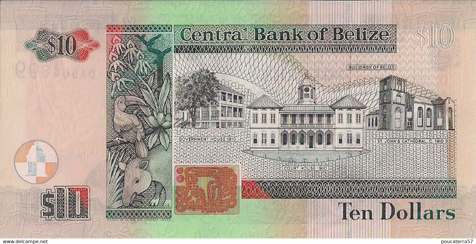 BANK Of BELIZE=2003    10  DOLLARS      P-68    UNC - Belize