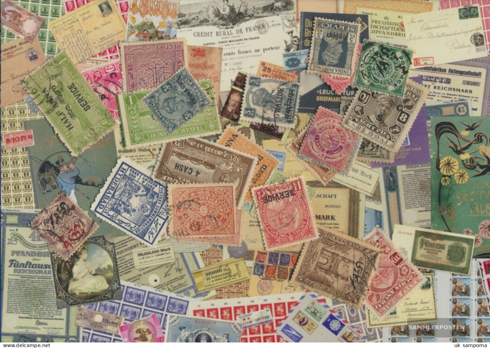 India 25 Different Stamps  Indian States - Colecciones & Series