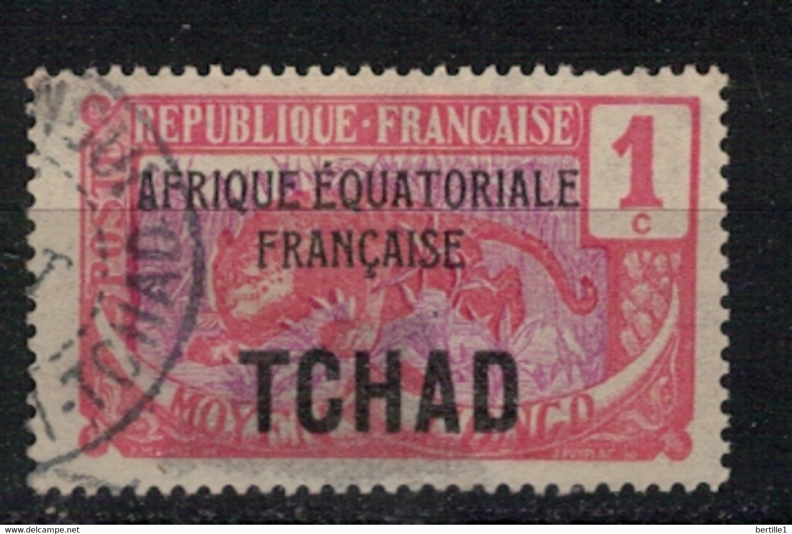 TCHAD          N°  YVERT  :   19  ( 3 )    OBLITERE       ( Ob   9/19  ) - Used Stamps