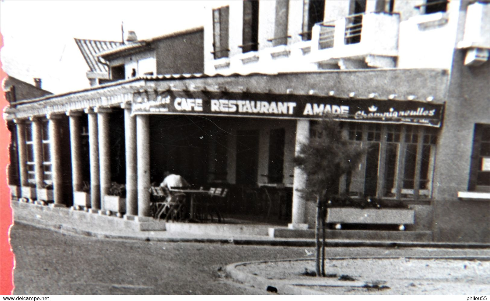 Cpsm 11 LEUCATE PLAGE Anime CAFE AMADE LA COTE REVEE DS Citroen Pub Biere Champigneulles - Leucate