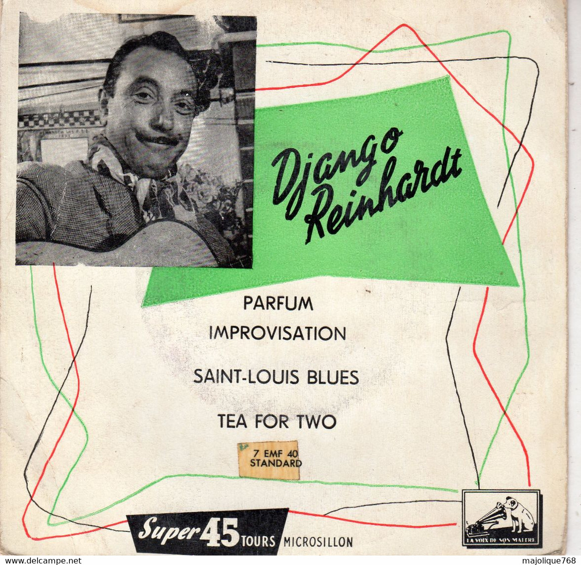 Disque - Django Reinhardt - Parfum - La Voix De Son Maître 7 EMF 40 - France 1955 - Jazz