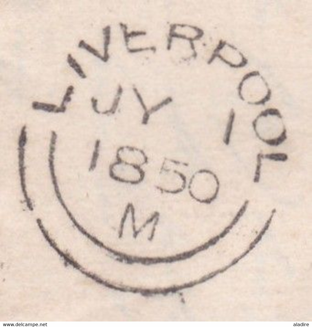 1850  QV  - Lettre Pliée Avec Correspondance En Français De LIVERPOOL, Angleterre Vers PARIS, France - Entrée Par CALAIS - Postmark Collection