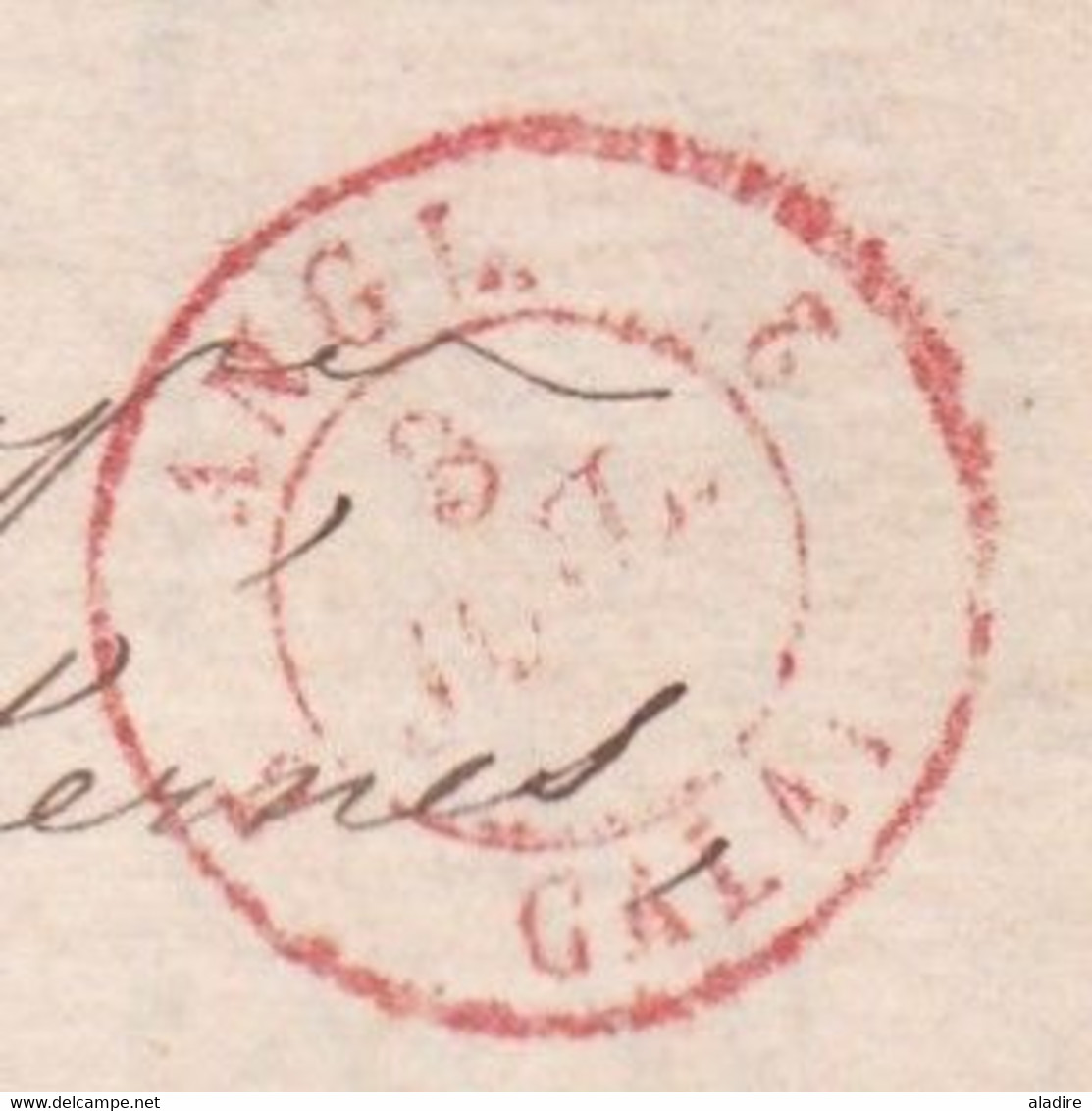 1850  QV  - Lettre Pliée Avec Correspondance En Français De LIVERPOOL, Angleterre Vers PARIS, France - Entrée Par CALAIS - Postmark Collection