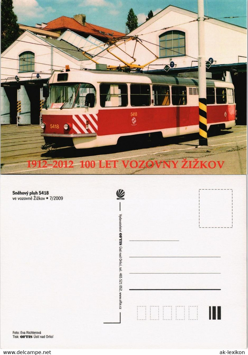 Postcard .Tschechien Sněhový Pluh 5418 Žižkov Tram Straßenbahn 2009 - Dresden