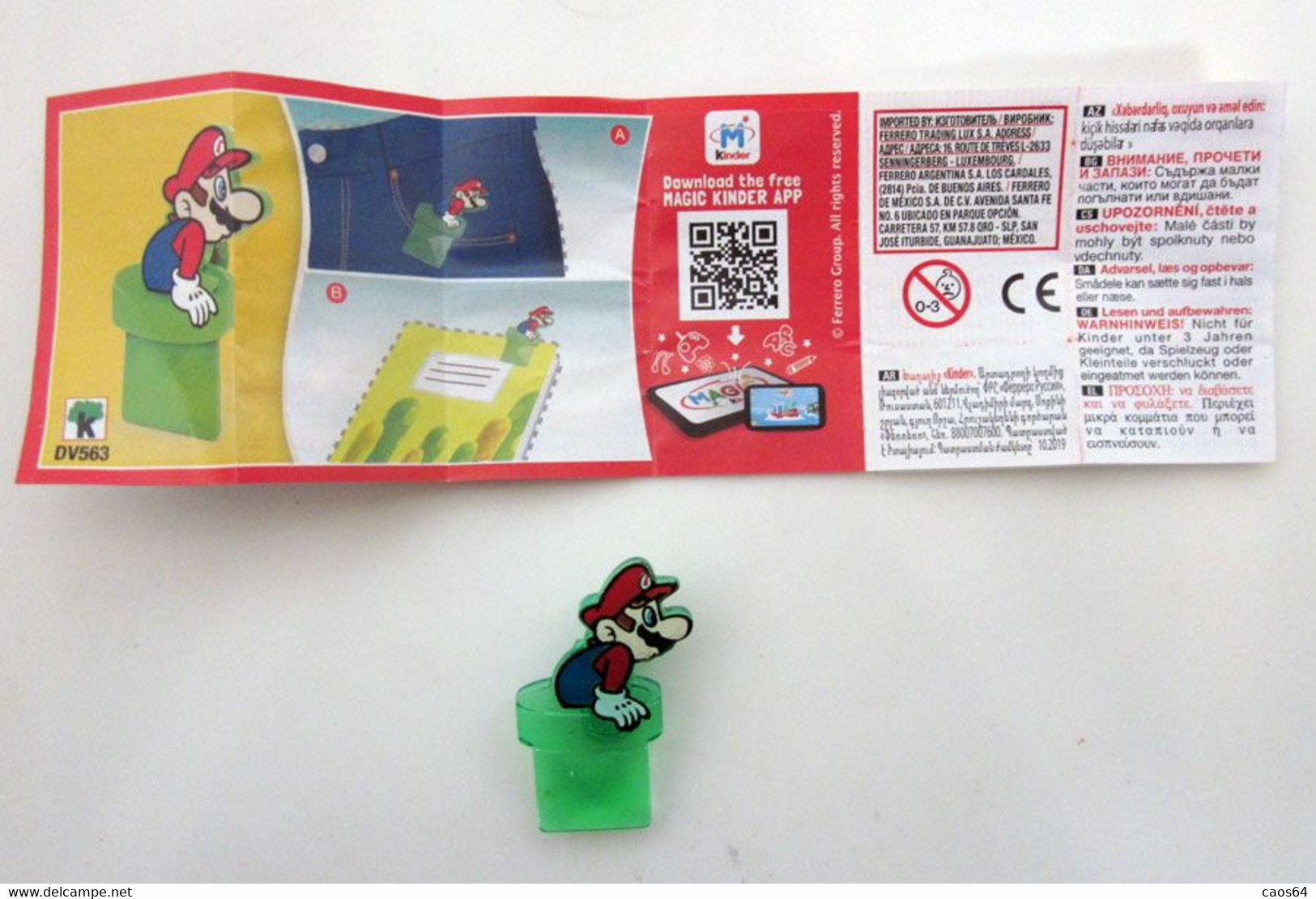 SUPER MARIO CLIP DV563 SUPER MARIO + BPZ KINDER JOY  ITALIA  2020 Ferrero - Cartoons