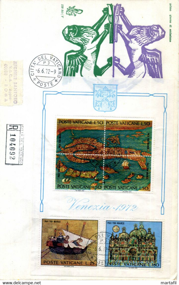 1972 VATICANO FDC Salviamo Venezia BF - FDC